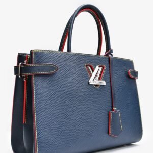 Louis Vuitton Navy Epi Twist Top Handle Bag with Strap | AlmaBagz