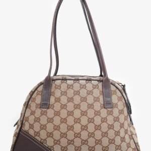 Gucci Brown/Beige GG Canvas Bowling Bag | AlmaBagz