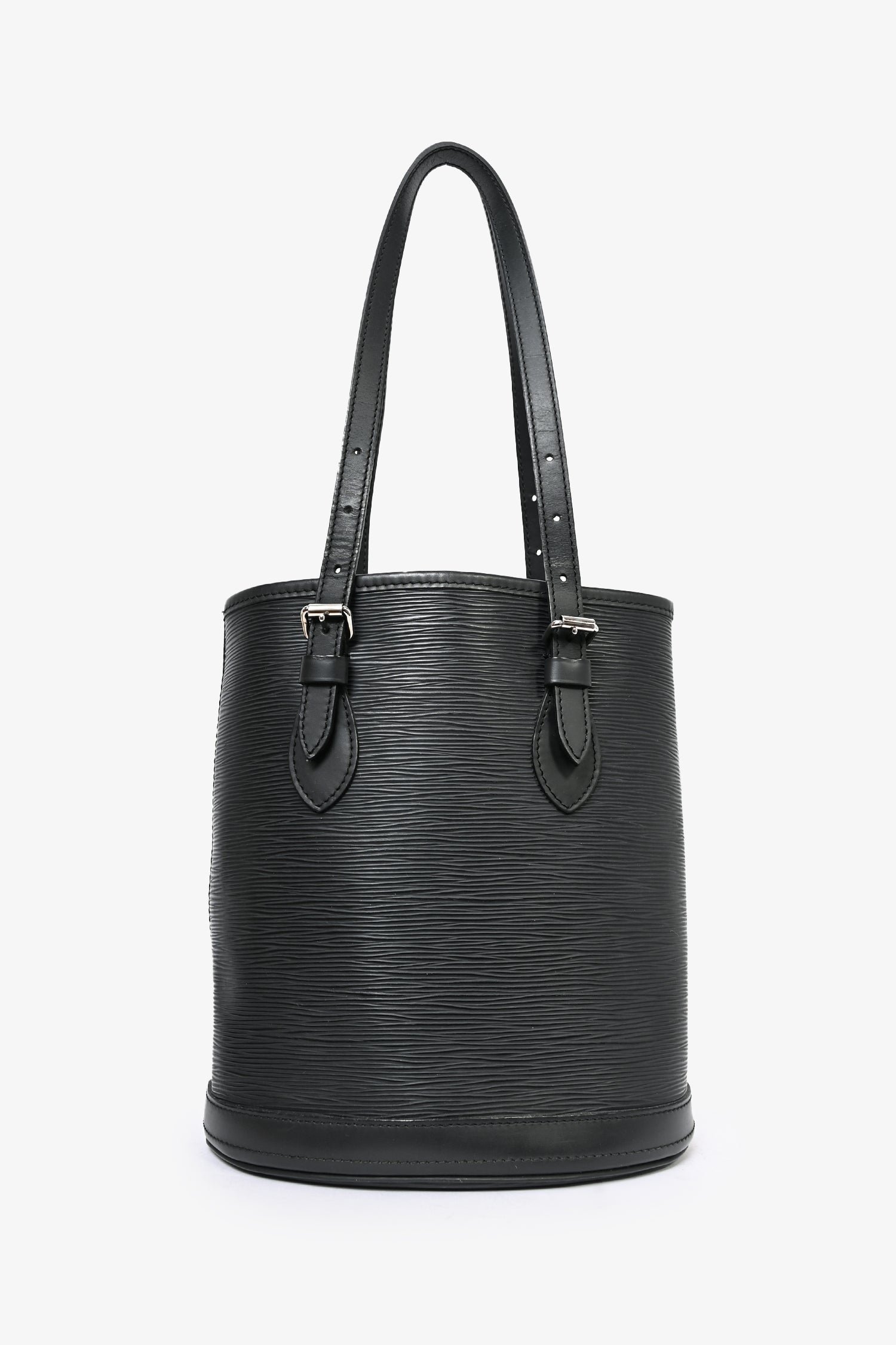 Louis Vuitton Black Epi Leather Petit Bucket Bag | AlmaBagz