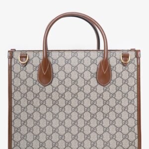Gucci Brown GG Supreme Small Top Handle with Strap | AlmaBagz