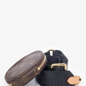 Louis Vuitton Black Canvas and Monogram Bandoulière Strap | AlmaBagz