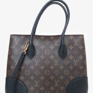 Louis Vuitton 2017 Monogram/Black Leather 'Flandrin' Tote Bag with Strap | AlmaBagz