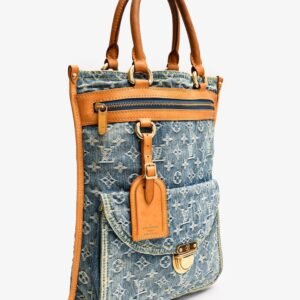 Louis Vuitton Denim Monogram Vintage Sac Plat Top Handle | AlmaBagz