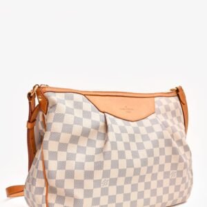 Louis Vuitton 2012 Damier Azur Siracusa MM Messenger Crossbody Bag | AlmaBagz