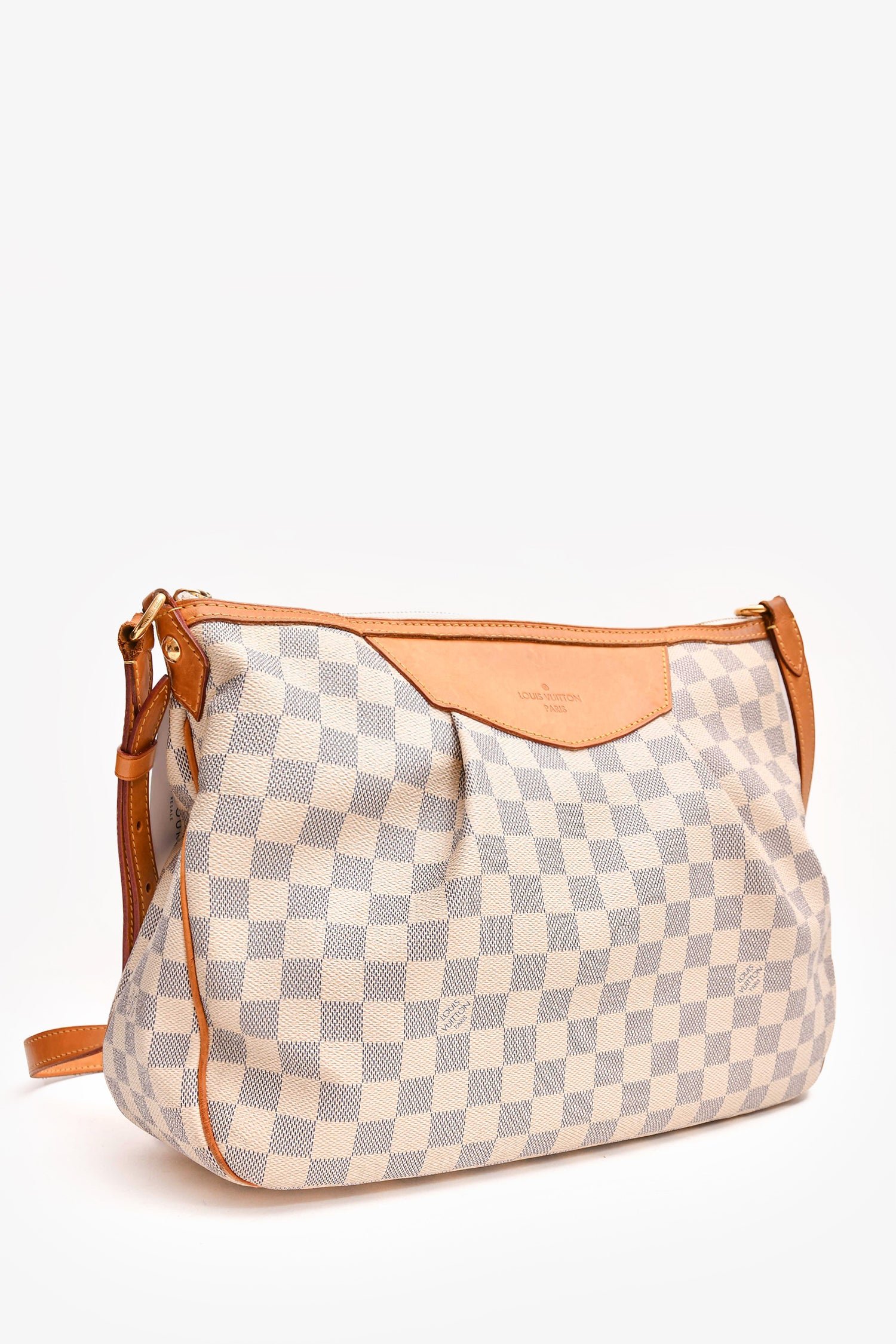 Louis Vuitton 2012 Damier Azur Siracusa MM Messenger Crossbody Bag | AlmaBagz