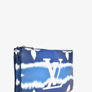 Louis Vuitton Limited Edition Blue Monogram 'Escale' Double Zip Pochette | AlmaBagz