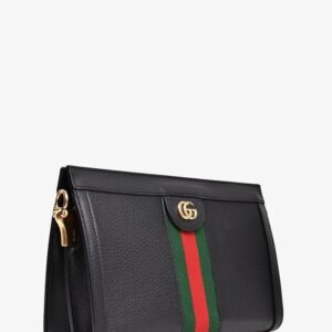 Gucci Black Leather Web Ophidia Chain Bag | AlmaBagz
