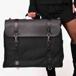 Louis Vuitton Black Taiga Leather/Nylon Folding Garment Bag | AlmaBagz