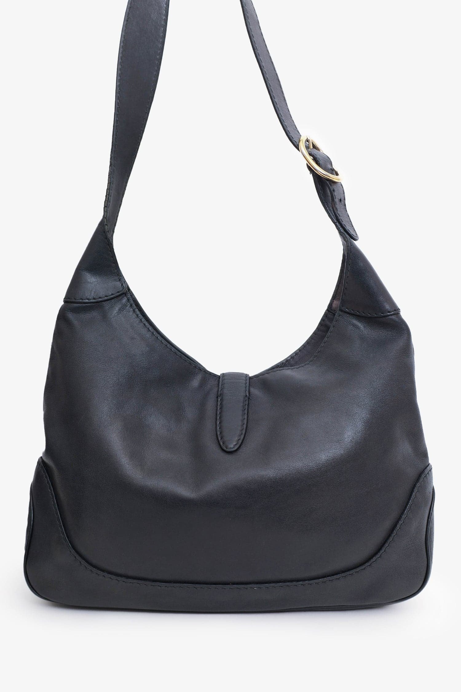 Gucci Black Leather Medium Jackie Shoulder Bag | AlmaBagz