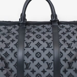 Louis Vuitton Black Mesh Keepall Bandouliere 50 | AlmaBagz