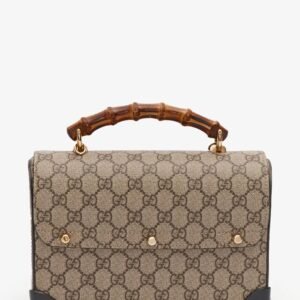 Gucci Monogram Bamboo Padlock Top Handle Bag | AlmaBagz
