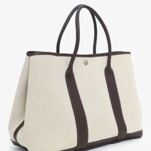 Hermes 2011 Beige Canvas/Leather Garden Party 36 Tote | AlmaBagz