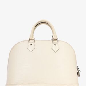 Louis Vuitton 2014 Cream Epi Leather Alma MM Top Handle | AlmaBagz