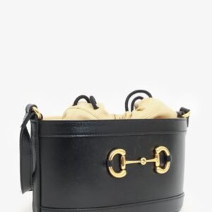 Gucci Leather 1955 Horsebit Drawstring Bucket Bag | AlmaBagz
