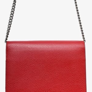 Gucci Red Grained Leather Dionysus Wallet on Chain | AlmaBagz