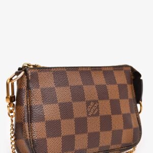 Louis Vuitton 2019 Damier Ebene Mini Chain Pochette | AlmaBagz