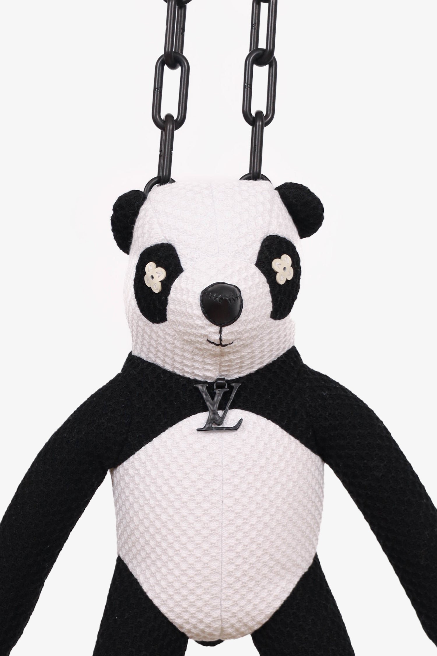 Louis Vuitton Black/White Zoom and Friends Adventure Panda Shoulder Bag | AlmaBagz