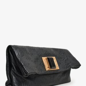 Louis Vuitton 2012 Black Leather Monogram Altair Clutch | AlmaBagz
