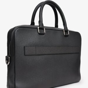 Louis Vuitton 2014 Black Leather Briefcase with Strap | AlmaBagz