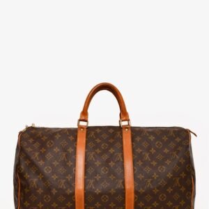 Louis Vuitton 80s Brown Monogram Keepall 50 | AlmaBagz
