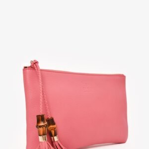 Gucci Pink Pebbled Leather Soho Pouch | AlmaBagz