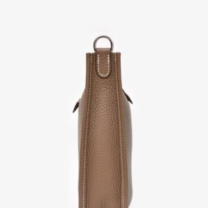Hermes 2018 Taupe Clemence Leather Evelyne TPM | AlmaBagz