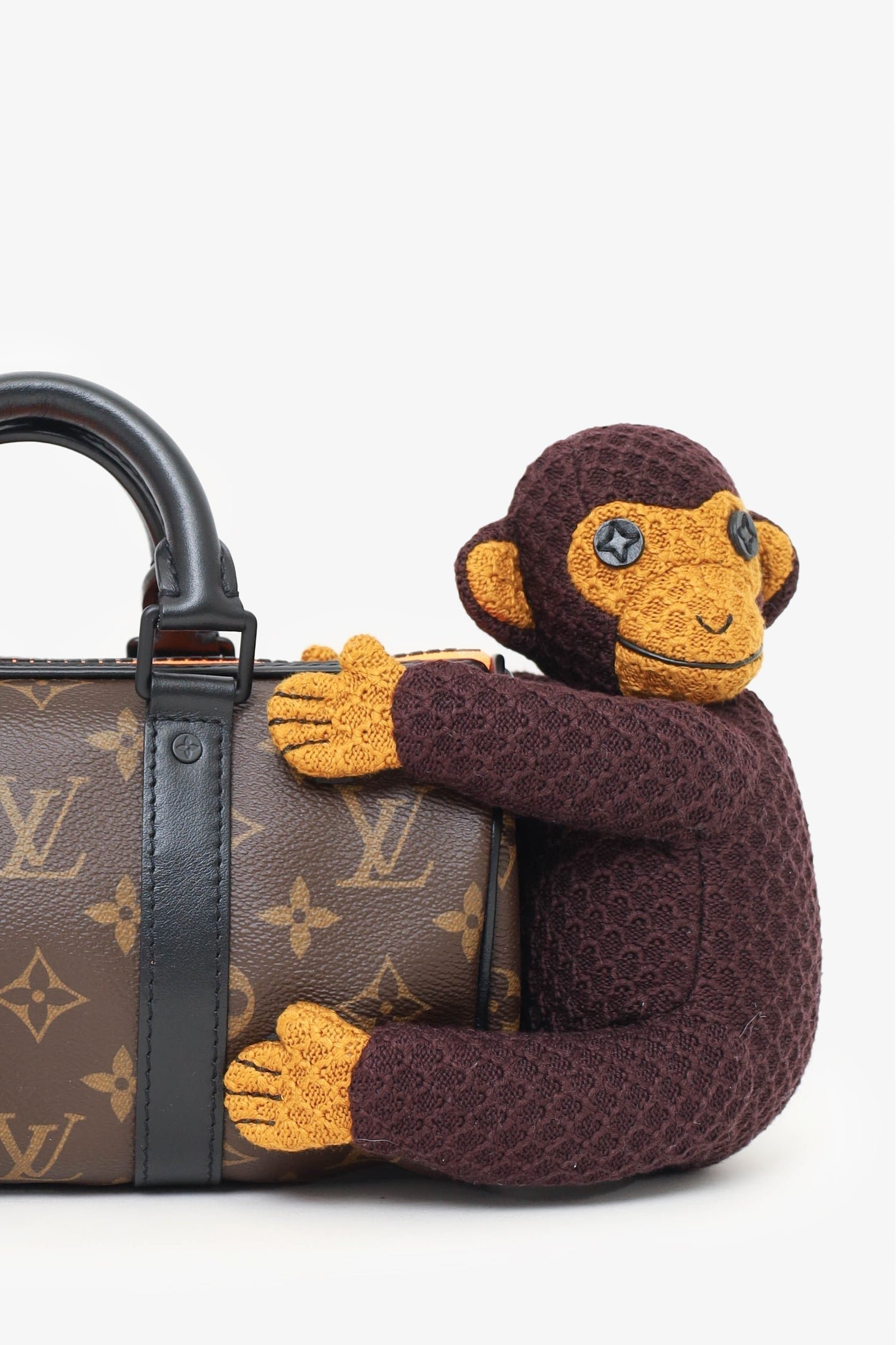 Louis Vuitton 2021 Monogram Keepall X-Small Monkey Puppet LV Friends | AlmaBagz