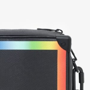 Louis Vuitton 2019 Black Taïga Rainbow Mini Soft Trunk Crossbody | AlmaBagz