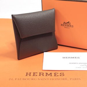 HERMES Coin case Epsom Dark brown Bastia | AlmaBagz