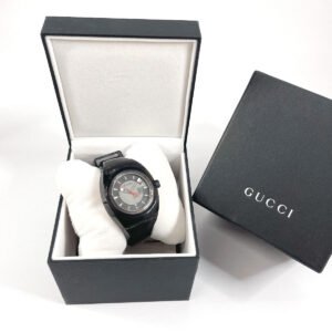 GUCCI Watches Quartz 137.1 Stainless Steel, Rubber black sink black dial | AlmaBagz