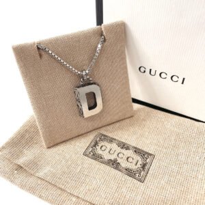GUCCI Necklace Silver925 Silver Initial Necklace D unisex Used | AlmaBagz