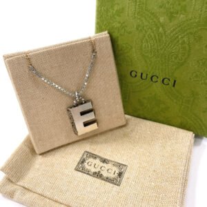 GUCCI Necklace Silver925 Silver Initial Necklace E unisex Used | AlmaBagz