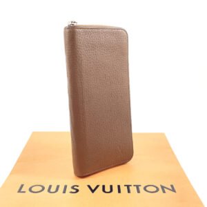 LOUIS VUITTON Long Wallet Purse M58864 Taurillon Clemence Brown Zippy Wallet Vertical | AlmaBagz