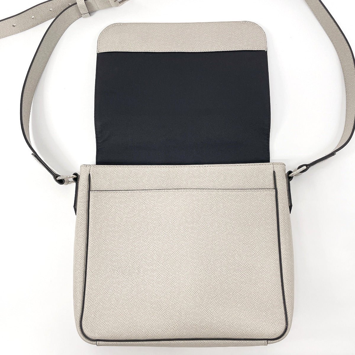 LOUIS VUITTON Shoulder Bag M32733 Taiga Leather off white Roman PM | AlmaBagz - Image 8