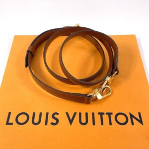 LOUIS VUITTON Shoulder strap leather Brown For Monceau | AlmaBagz