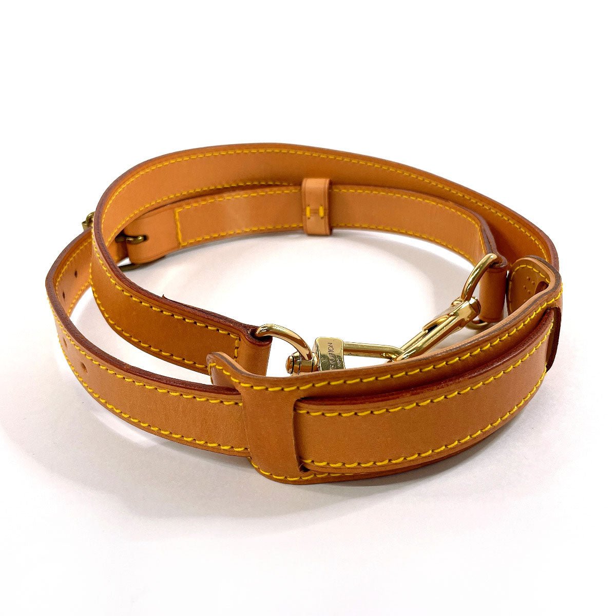 LOUIS VUITTON Shoulder strap Nume leather beige Keepall for bandouliere | AlmaBagz - Image 9