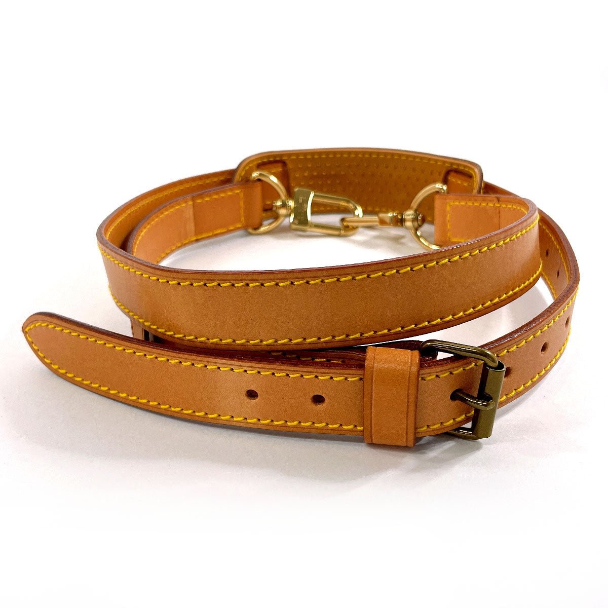 LOUIS VUITTON Shoulder strap Nume leather beige Keepall for bandouliere | AlmaBagz - Image 2