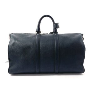 LOUIS VUITTON Boston Duffel bag M93191 Leather, Naxos Navy Keepall bandouliere 45 | AlmaBagz