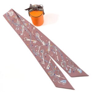HERMES scarf 063871S 100% silk purple LES CLES A POIS | AlmaBagz