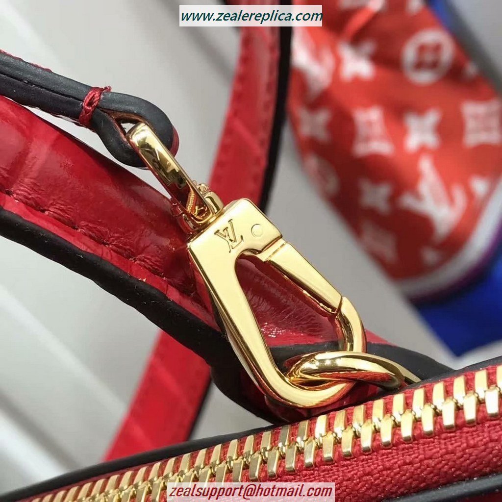 Louis Vuitton City Steamer PM Crocodilien Briliant Cerise | AlmaBagz