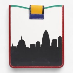 Gucci 2012 Limited Edition IPad Case White / Black / Red / Green / Yellow Coated Canvas | AlmaBagz