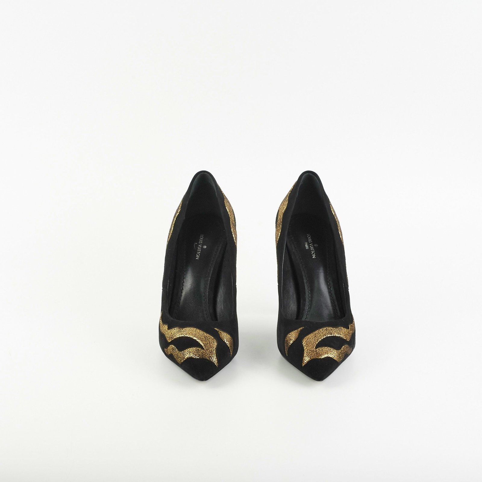 Louis Vuitton Black/Gold Heels Size 37 | AlmaBagz