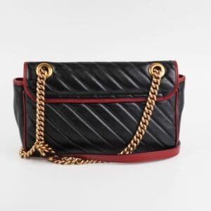 Gucci Small Marmont Red/Black Shoulder Bag | AlmaBagz
