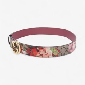 Gucci Blooms Belt GG Bloom / Gold Canvas 90cm / 36" | AlmaBagz