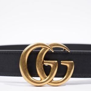 Gucci Marmont Belt Black Leather 70cm 28" | AlmaBagz