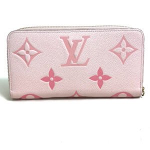 LOUIS VUITTON Long Wallet Purse M80403 Monogram Ann Platt Leather pink Monogram Ann Platt By the pool | AlmaBagz