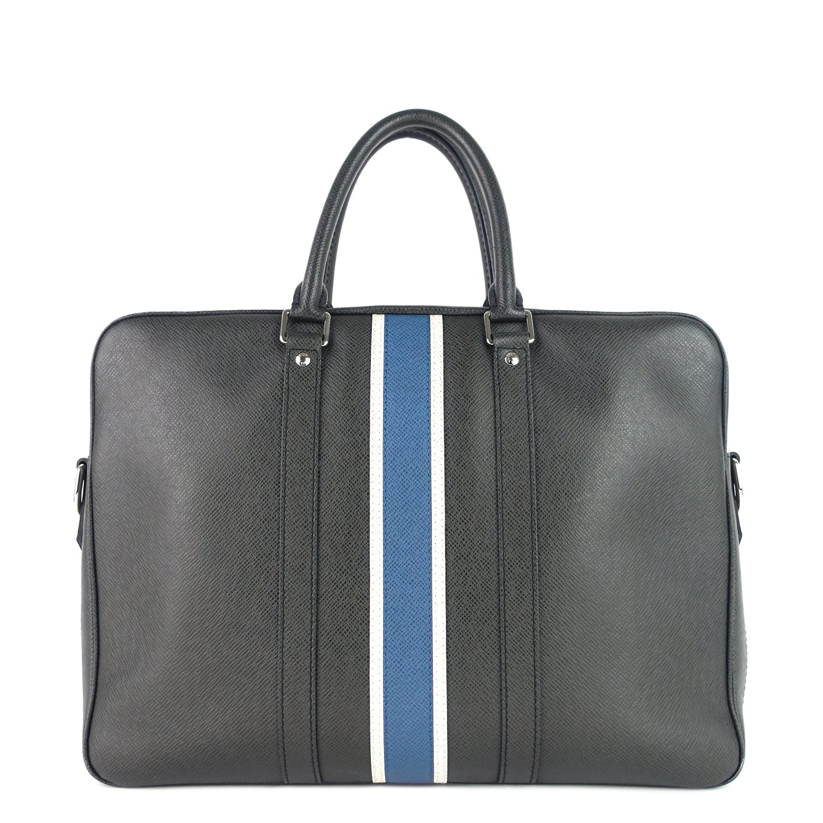 LOUIS VUITTON Porte-Document Voyage Ardoise Leather Briefcase Bag | AlmaBagz