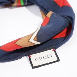 Gucci Flora Chevron Snake Multi Coloured Pattern Silk | AlmaBagz