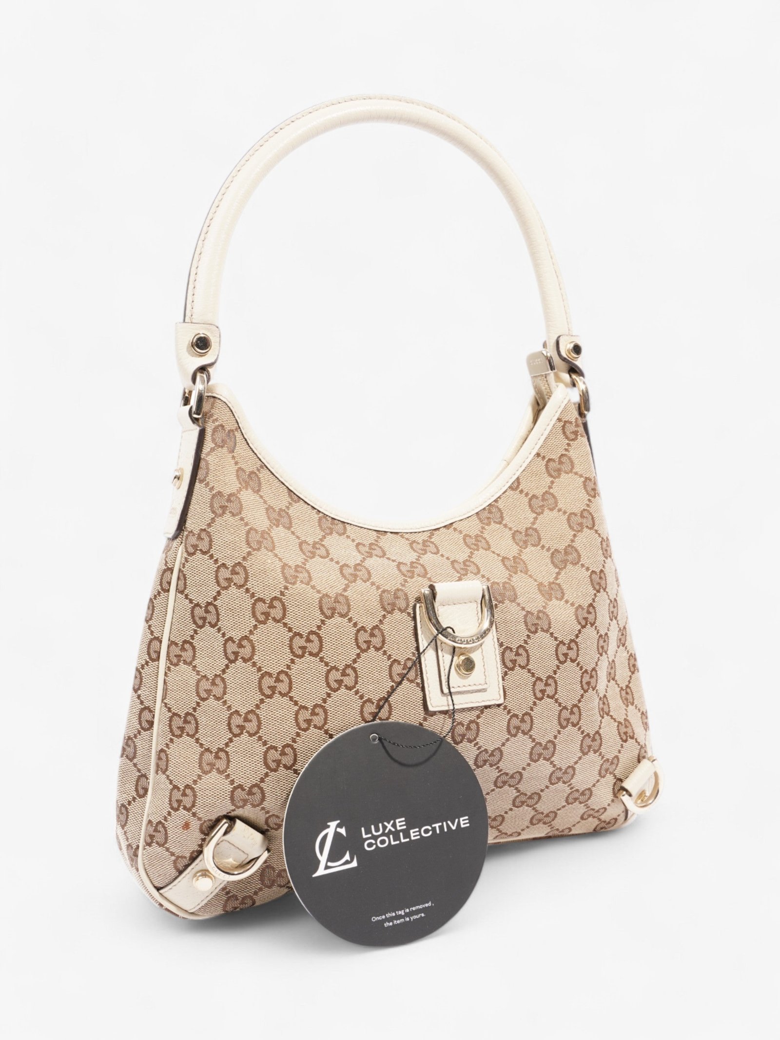 Gucci Abbey D-Ring GG Supreme / Cream Canvas | AlmaBagz - Image 10