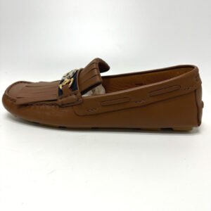 GUCCI loafers 575642 leather Brown Interlocking G 7 | AlmaBagz